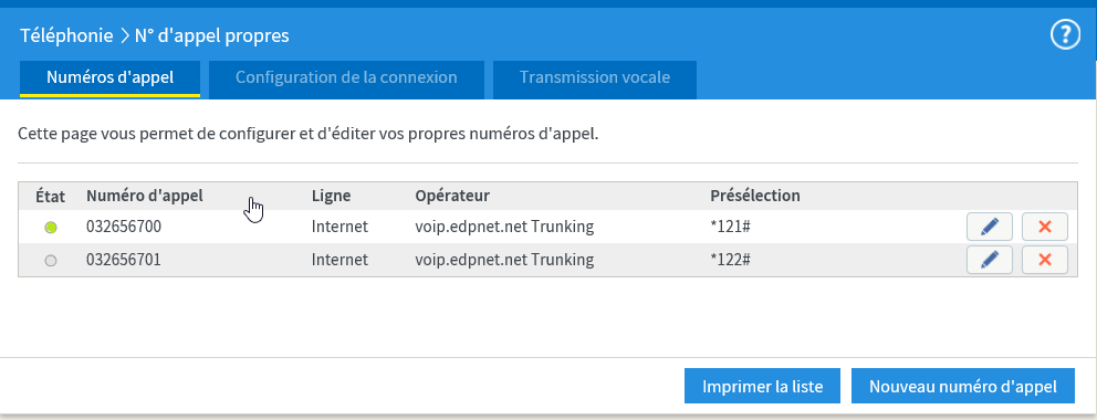 Comment configurer SIP trunk à l'interface de Fritz!box